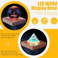 thumbnail image 4 of MYOUKE 4 inch Square LED Light Base Display Base Lighted Display Stand,16 Colored USB Light Table Light Base Wood Crystal Light Glass Art Table Centerpiece with Remote Control (4"-Square 2 Piece), 4 of 6