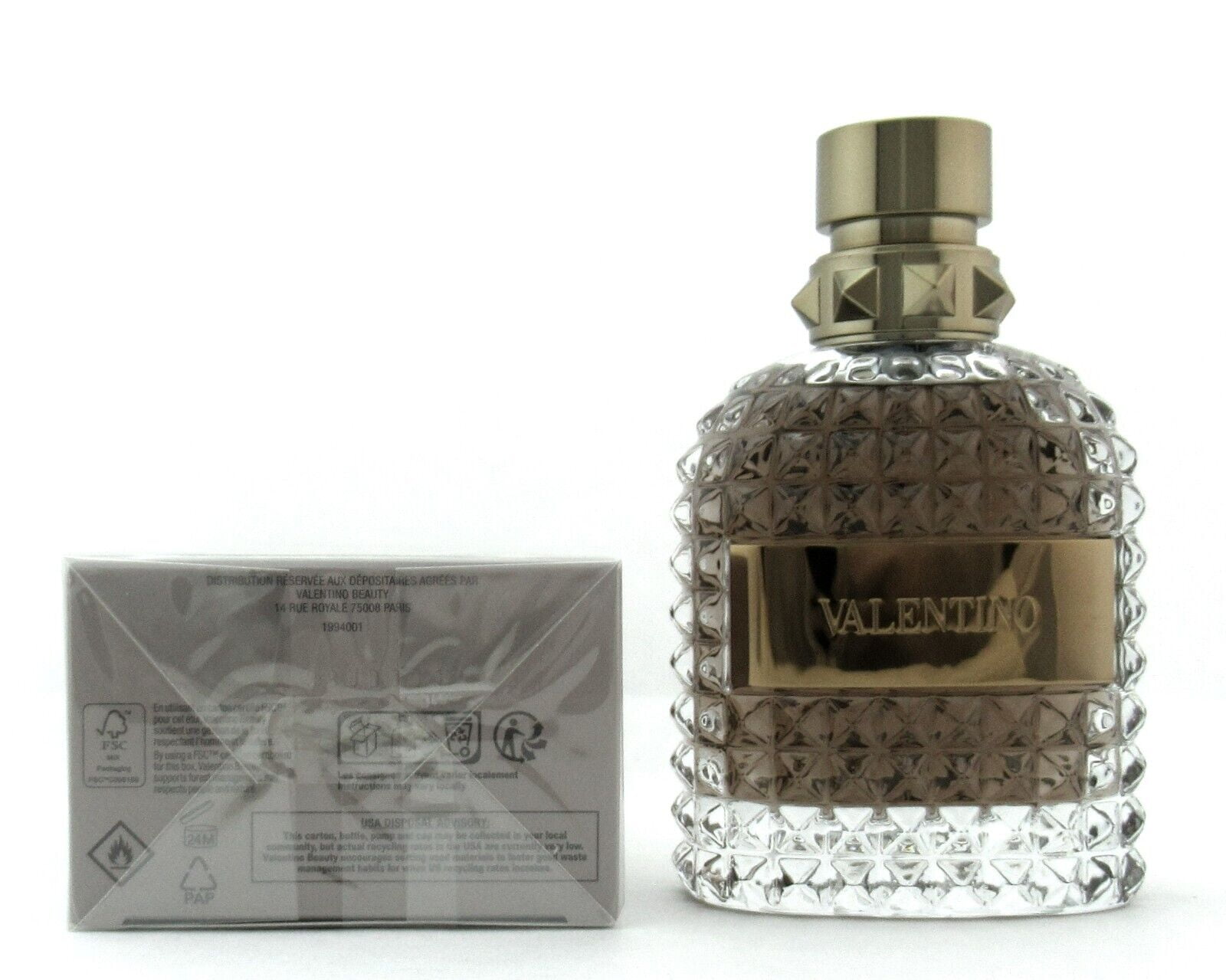Valentino Uomo Eau De Toilette Colognes Spray 3.4 oz, Male