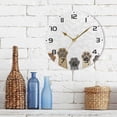 thumbnail image 7 of GZHJMY Dog Paw Wall Clock, 10" Silent Non Ticking Round Clock, Oil Painting Easy to Read Clock for Living Room Bedroom Bathroom Home Decor Holiday Gifts, 7 of 7