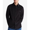 thumbnail image 1 of Calvin Klein Mens Regular Fit Solid Corduroy Button Up Shirt, black, XS Neck, 1 of 1