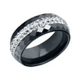 thumbnail image 1 of Ruiboury Luxury 8mm Width Ceramic Ring For Trendy Women S Wedding Durable Ceramic Ceramics Rings For Wedding Rings For Women black Size 7, 1 of 6