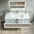 thumbnail image 3 of Eviva Nets 44 Inch Natural Oak and Black Wall Mount Modern Bathroom Vanity, 3 of 7