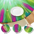 thumbnail image 4 of Colorful Tie Dye Burst Pattern Round Fitted Tablecloth with Elastic Edge,Dining Table Cover Waterproof,Outdoor Round Tablecloth for Camping,Dining,Indoor and Outdoor, 4 of 7