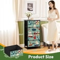 thumbnail image 2 of 4 Drawer Vertical Storage Dresser Seashore Retro Cartoon Sailing Ship Anchor Lighthouse with Wood Top Fabric Pull Drawers, 2 of 8