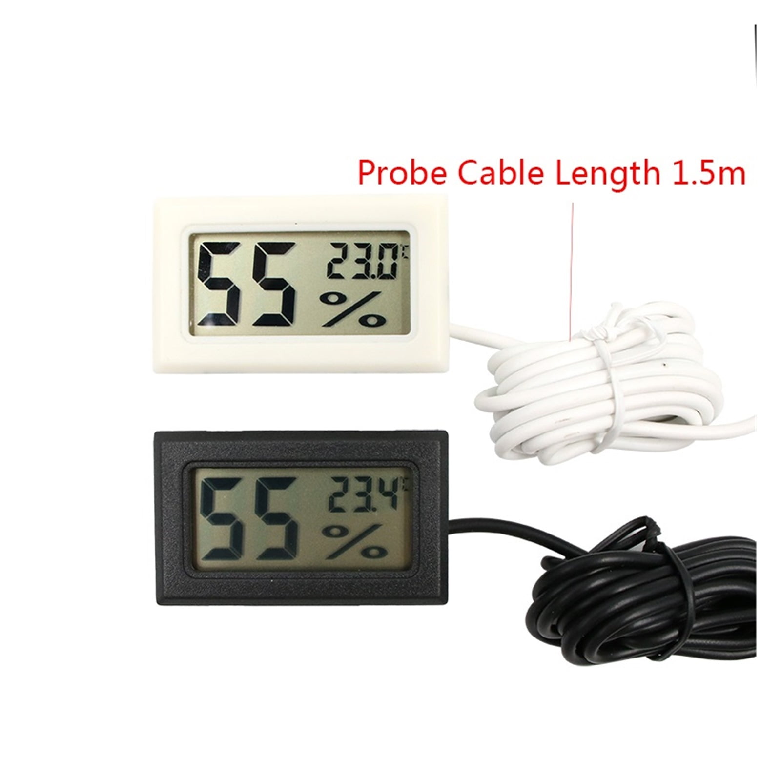 Mini LCD Digital Thermometer, Hygrometer Thermostat Indoor Convenient Temperature Sensor, Humidity Meter Gauge Instruments Probe ,Easy Installation