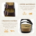 thumbnail image 3 of Mens Sandals, Arch Support Slides with Adjustable Buckle Straps Memory Foam Insole & Cork Footbed Slides for Men Footwear - Non-Slip Summer Sandals for Men & Lightweight Mens Slides, 3 of 5