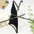 thumbnail image 5 of LUOGENLI Plus Size Swimsuit for Women Tankini Separates Women One Shoulder Swimsuit Bikini Swimsuit Irregular Solid Color Monokinis Swimsuit White Size S, 5 of 5