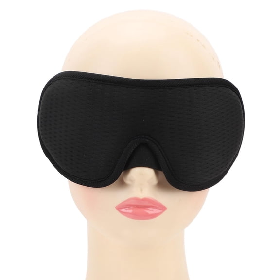LAZIOEGR 3‑D Memory‑Foam Light‑Blocking Sleep Mask – Breathable, Lightweight, Contoured Cup for Side Sleepers, Black
