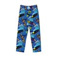 thumbnail image 6 of Uemuo Hawaiian Style Pattern Men's Wide Leg Palazzo Lounge Pants with Pockets Light Weight Loose Comfy Casual Pajama Pants-Medium, 6 of 9