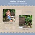 thumbnail image 4 of Outsunny Rattan Wicker Loveseat Garden Furniture with Armrests Brown, 4 of 10