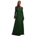thumbnail image 4 of Huowey Witch Gothic Dresses Women Halloween Elegant Fancy Cosplay Party Gown Crew Neck Long Sleeve Eye-Catching Halloween Dress,Green,XXL, 4 of 8