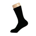 thumbnail image 6 of Solid Cotton Cushion Crew Socks for Women and Men Black 3 Pairs Size 9-11, 6 of 9