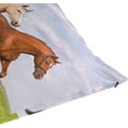 thumbnail image 7 of Horses Running On The Grass Velvet Oblong Lumbar Plush Throw Pillow Cover/Shams Cushion Case - 20x36in - Decorative Invisible Zipper Design for Couch Sofa Pillowcase Only, 7 of 7