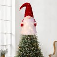 thumbnail image 3 of Christmas Tree Topper,Lighted Glitter Gnome Tree Topper with Red Pink Hat,Pre-Lit Scandinavian Santa Elf Plush Xmas Tree Ornaments Topper Decor,Handmade Swedish Tomte Christmas Decorations,23.7", 3 of 7