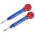 thumbnail image 1 of Uxcell 2-Pack Punzón Automático, 5.2" Punzón de Clavo de Resorte de HSS con Tapa de Almohadilla para la Palma para Placa de Acero/Tablero de Madera/Vidrio [Azul], 1 of 7