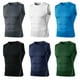 thumbnail image 1 of TFixol Camiseta sin mangas de compresión para hombre, chaleco sin mangas con cuello redondo, corte ajustado de secado rápido, 1 of 8