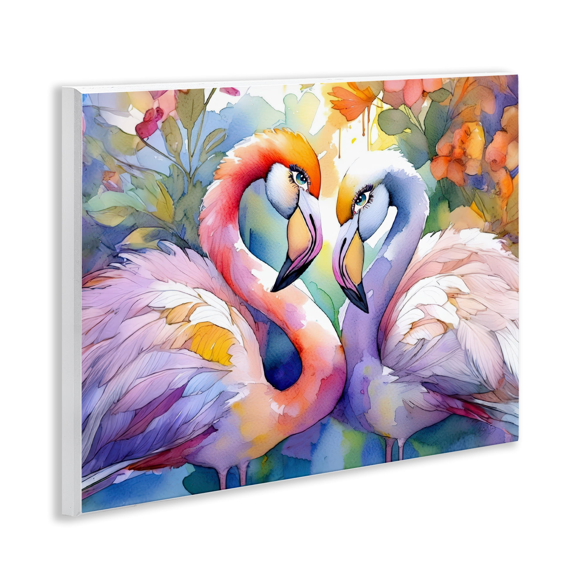 Stupell Industries Flamingo Love Pair Wall Plaque Art, design by Shelly Craig