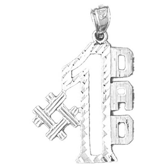 Jewels Obsession Sterling Silver #1 Dad Pendant