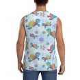 thumbnail image 4 of Uemuo Colorful Sea Turtle Pattern Men's Sleeveless T-Shirt,Muscle Athletic Tank Top, Moisture-wicking Quick-dry Breathable Classic Tee Top for Gym Run Outdoor Sports-X-Large, 4 of 8