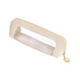 thumbnail image 3 of Bolsa para brochas de maquillaje de piel sintética transparente para el hogar, la oficina, accesorios de viaje con Blanco, 3 of 9