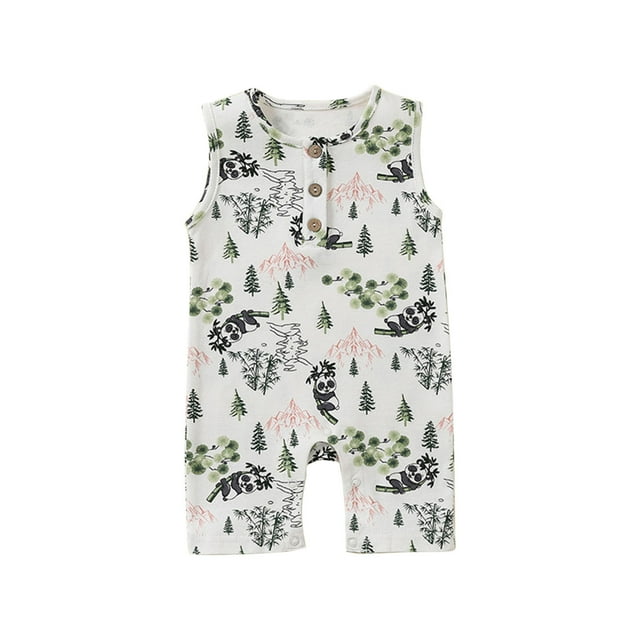 Birdeem Barboteuse Combinaison Sans Manches Unie pour Tout-Petits Filles Garçons