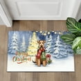 thumbnail image 4 of Merry Christmas Airedale Terrier Snowy Winter with Gifts Tree Decorations Doormat Dale Waterside Dog Lover Indoor Outdoor Welcome Mat - 12020, 4 of 5