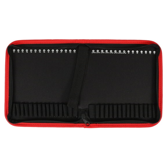 EXHUMKY Portable Canvas Tool Bag with Zipper, Compact Storage Organizer for Drill Bits and Hand Tools, 8×6.7×1.2in