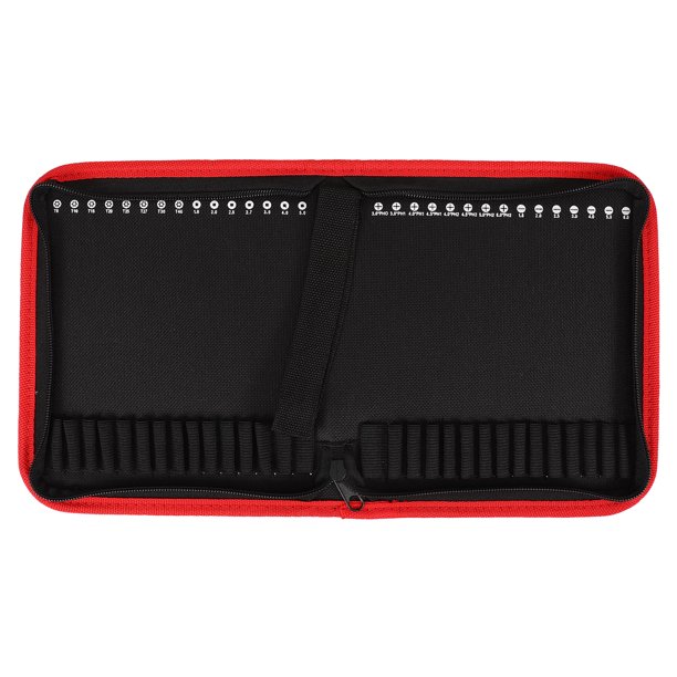 BRIGHTFUFU Bolsa de almacenamiento para brocas, bolsa para herramientas con cremallera, tela de lona, bolsa para brocas de mano