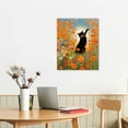 thumbnail image 2 of Nawypu Gustav Klimt Garden Cat Print Canvas Wall Art | Famous Reproduction | Garden Flower Black Cat Poster | Funny Cat Floral Print Colorful Classic Art | Decorative Home Decor 16x20 inch, 2 of 4