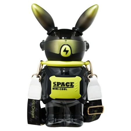 

Cartoon Hand-made Rabbit Space Cup Plastic Cup Creative Cute Straw Water Cup