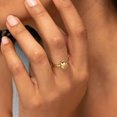 thumbnail image 3 of Womens Bee Ring Titanium Steel Gold Plated Diamond Encrusted Geometric Hypoallergenic Jewelry Elegant Everyday Wear, 3 of 6