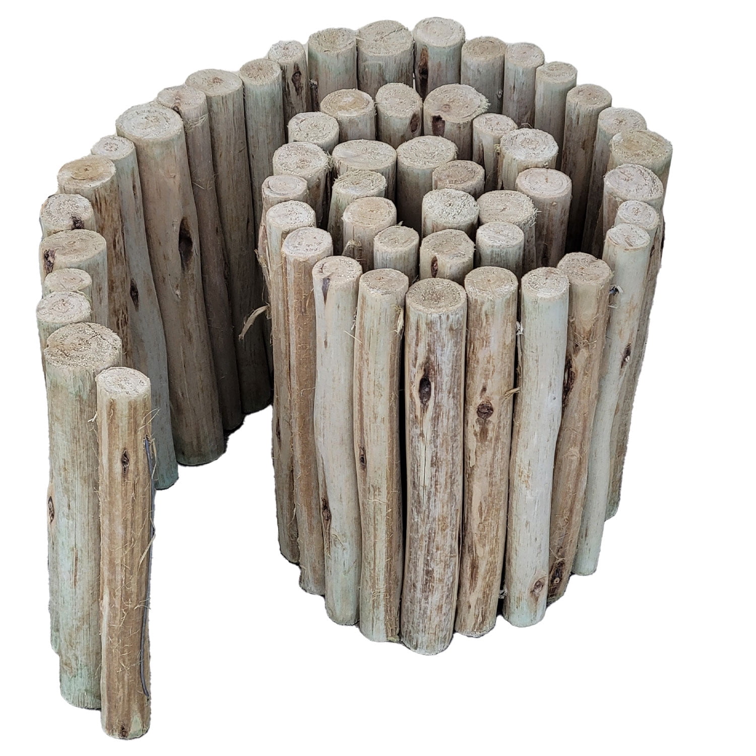 Backyard X-Scapes Natural Eucalyptus Garden Landscape Edging Border Flower Bed Fencing Flexible Wood Decorative Garden Border 72 in L x 12 in H x 1.25 in D