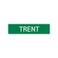 thumbnail image 1 of Trent Boys Children Name Letter Printed Plaque Decoration Indoor Outdoor Unique Label Wall Novelty Aluminum Metal Sign 4"x13.5", 1 of 1