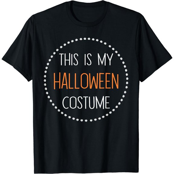 This is my Halloween Costume Funny Men's Black Casual T-Shirt Cotton Tee