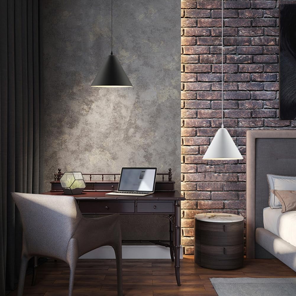 Modern Simple Metal Pendant Lamp, Minimalism Colorful Pendant Lighting, Rustic Farmhouse Pendant Light, Single Pendant Light Fixture for Kitchen Sink Bar Bedroom Bedside