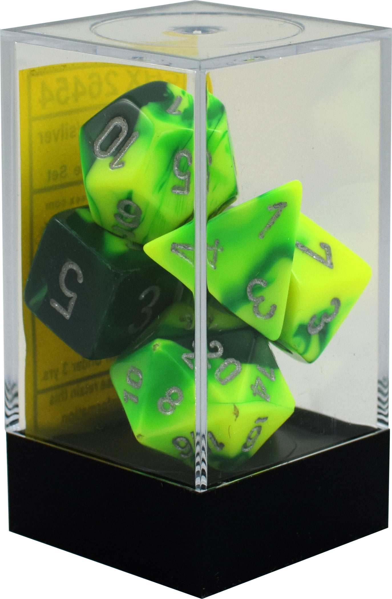 Chessex Chessex Gemini Green-Yellow Cubo Set Boxed CHX26454 