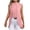 Pink, variant on KIHOUT Women's Longline Sleeveless Blouse High Neck Double Layer Curved Hem Casual Top for Spring Summer Wear