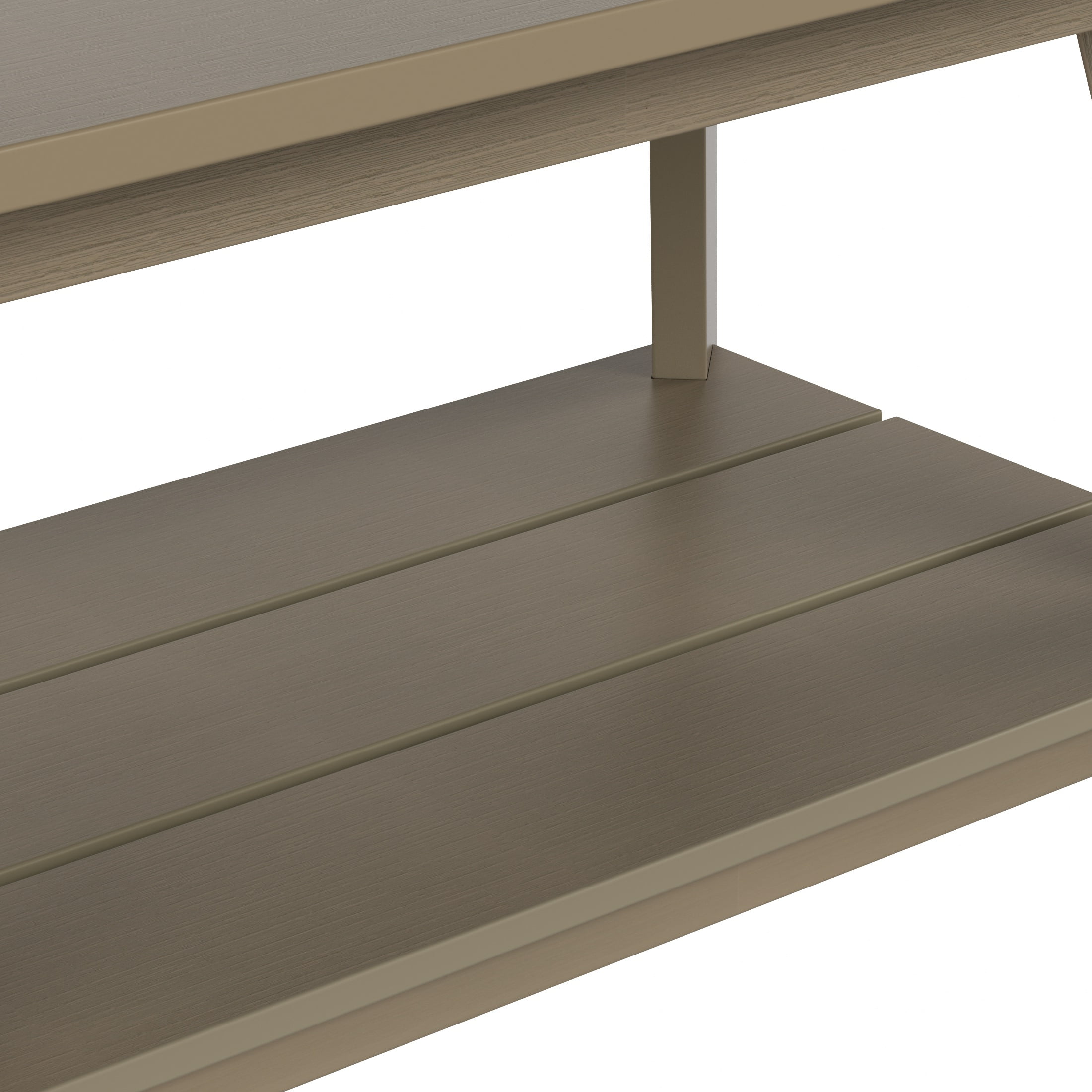 WestinTrends Tuscany Outdoor Coffee Table, Real Wood Like All Weather HIPS 2 Tier Patio Adirondack Coffee Table, Taupe