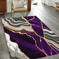 thumbnail image 3 of Purple Marble Area Rug 4x6 Washable Rug Non Slip Grey Gold Texture Vintage Farmhouse Art Large Area Rug Indoor Floor Carpet for Entryway Bedroom Kitchen Living Room Home Office Dining Room Nursery, 3 of 8