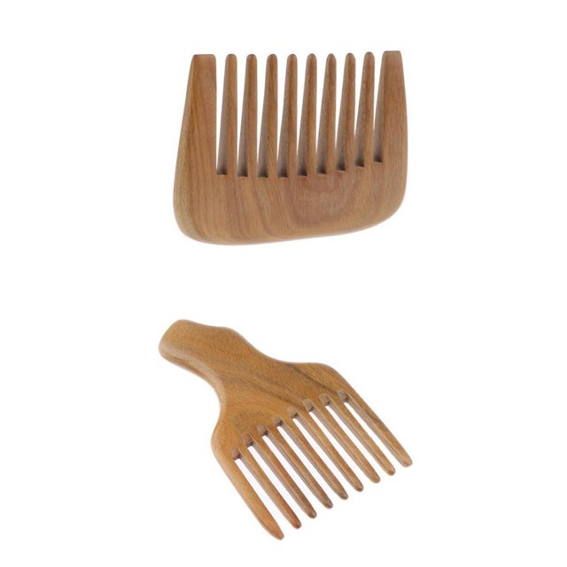 de de 2 Piezas, Diente Ancho, Sándalo , Sin ador Estático, de Cepillos para El Cabello jinwen Conjuntos de peine de madera natural
