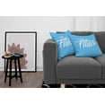 thumbnail image 3 of Ambesonne Fitness Throw Pillow Cover 2 Pack, I Like Fitness Words, 18", Pale Blue and White, 3 of 7