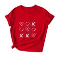 thumbnail image 3 of Ichuanyi Womens Shirts , Women Short Sleeves O-neck Print Casual Tops Blouse T-shirt Valentines Day Gifts for Her, 3 of 5