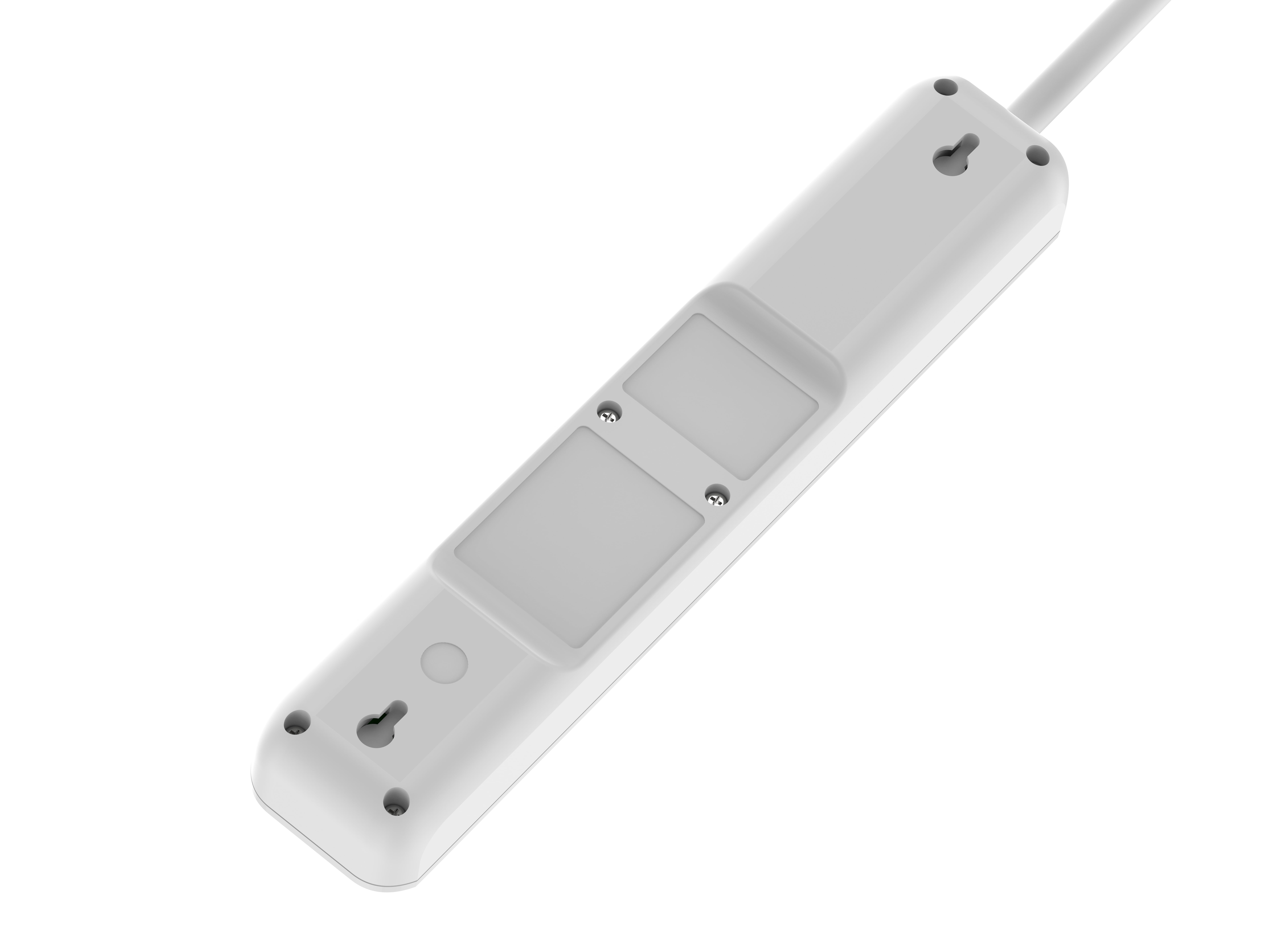 Hyper Tough Surge Protector Power Strip with USB Ports, 3 Outlets, 6ft White Cord