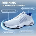 thumbnail image 3 of NRNHI Mens Lightweight Air Running Shoes Athletic Walking Shoes Trail Tennis Sneaker for Gym Workout WhiteBlue Size 11.5, 3 of 6