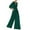 Green, variant on Riforla Women's Deep V Long Sleeve Casual Fashion High Waist Wide Leg Trousers Womens Jumpsuit Blue M