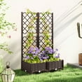 thumbnail image 2 of Outsunny Plastic Raised Bed, Garden Box with Trellis, 32" x 16" x 48", 2 of 9
