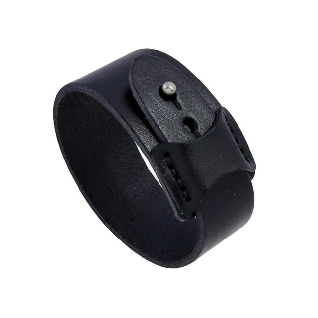 serony Men's Wide Bracelet Cuff Bracelet Wrist Bracelet Punk for Daily Wear Black