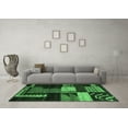 thumbnail image 3 of Ahgly Company Indoor Rectangle Oriental Emerald Green Modern Area Rugs, 7' x 10', 3 of 4