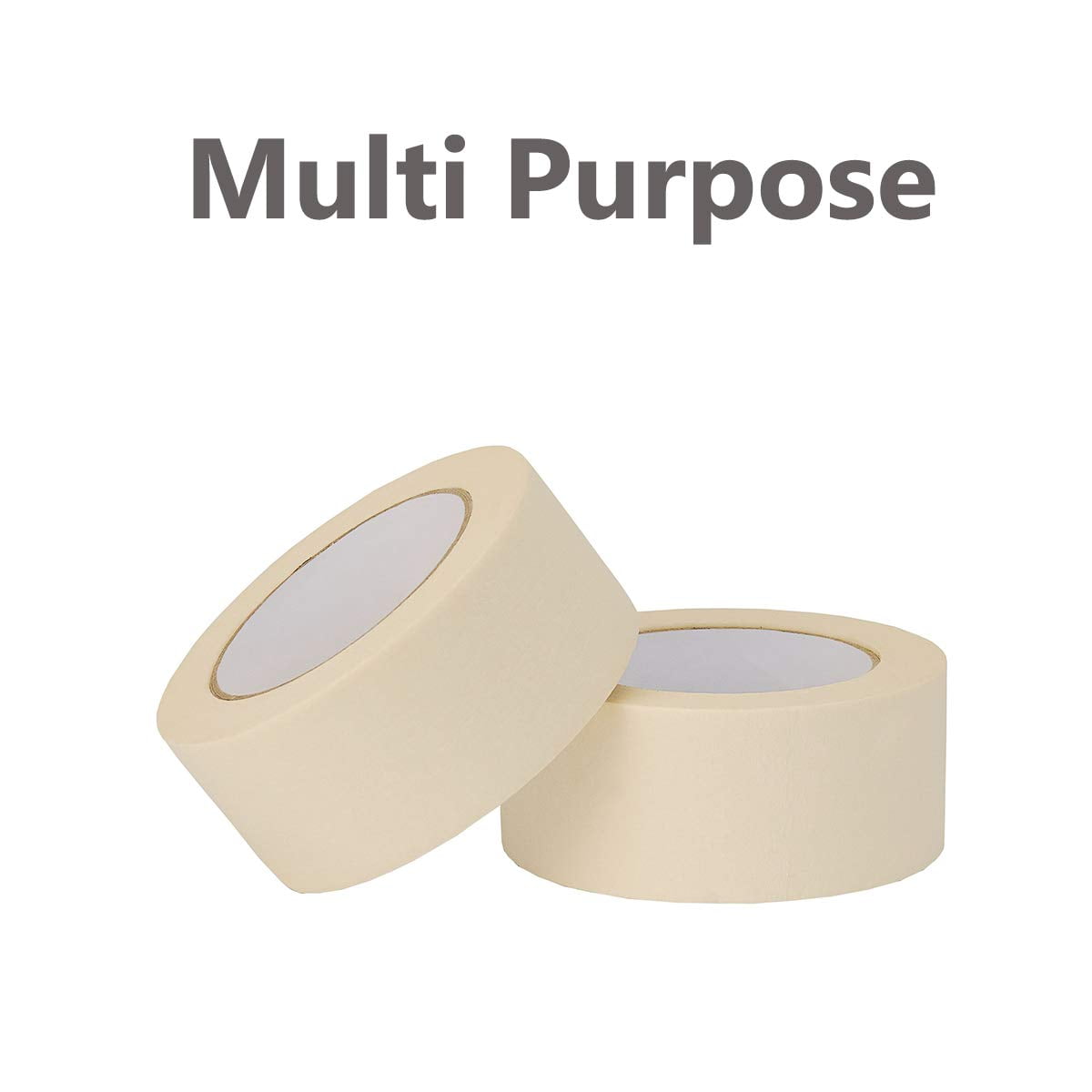 Wide Masking Tape 2 inches, 6-Pack White Masking Tape Bulk Multi Pack, General Purpose & High Performance, 1.95 inches x 55 Yards x 6 Rolls (330 Total Yards)