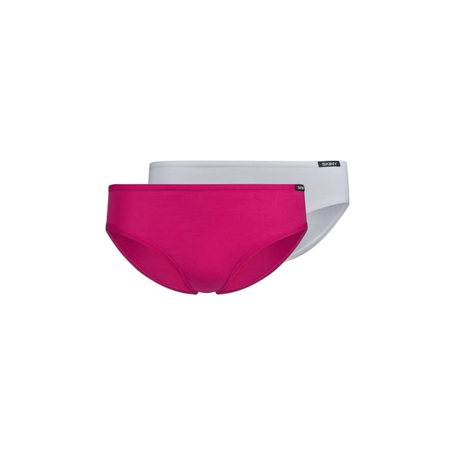SKINY Calzoncillos para chicas, paquete de 2 - Calzoncillos Rio, calzoncillos bikini, bragas, algodón stretch Pink/Blanco 164 (12-13 años)